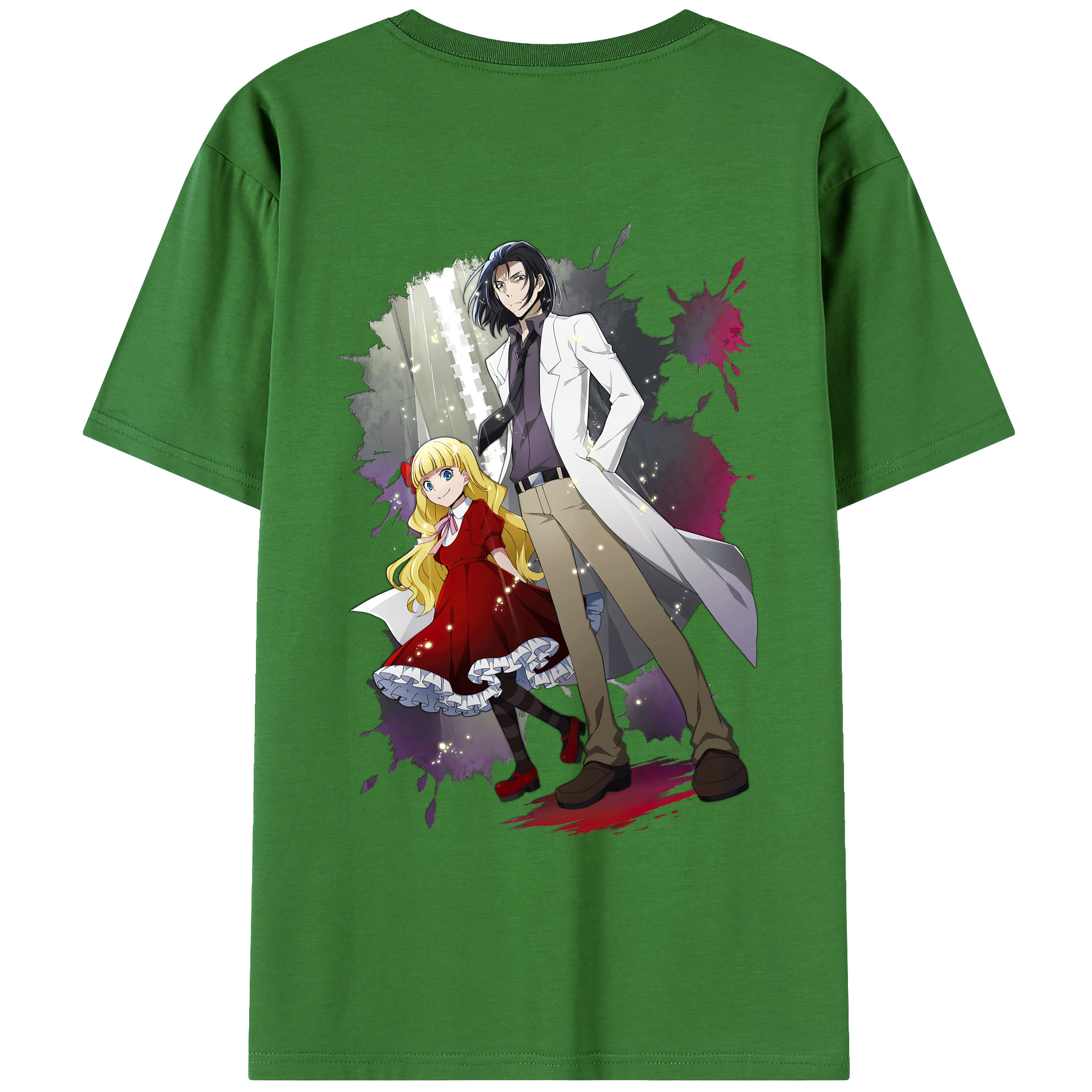 （画像用） 文豪ストレイドッグス Bungo Stray Dogs レディース半袖Tシャツ(バックプリント)
